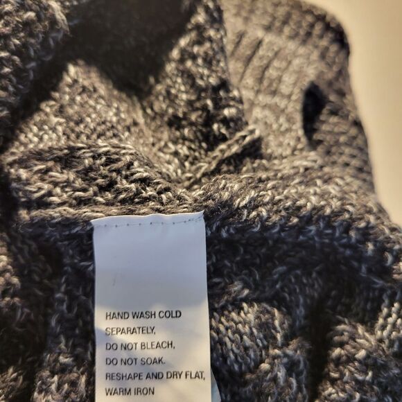 Jeanne Pierre sweater top tunic length Women's large gray/black Pre-owned - Picture 7 of 8